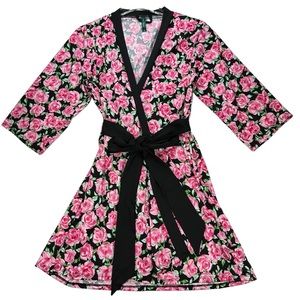 Vintage Laura Ashley Rose printed robe, S